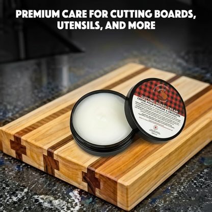 237ml Cutting Board Cream | 100% Canadian Beeswax & Mineral Oil | Food Safe Finish