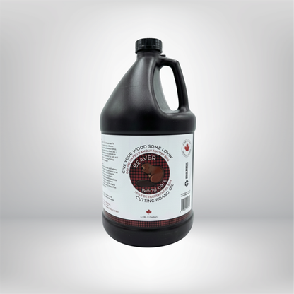 3.78L Beaver Wood Care: Butcher Block & Cutting Board Oil | Food Grade Conditioner for Bamboo & Hardwoods