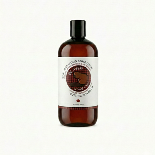 473ml Beaver Wood Care: Butcher Block & Cutting Board Oil | Food Grade Conditioner for Bamboo & Hardwoods