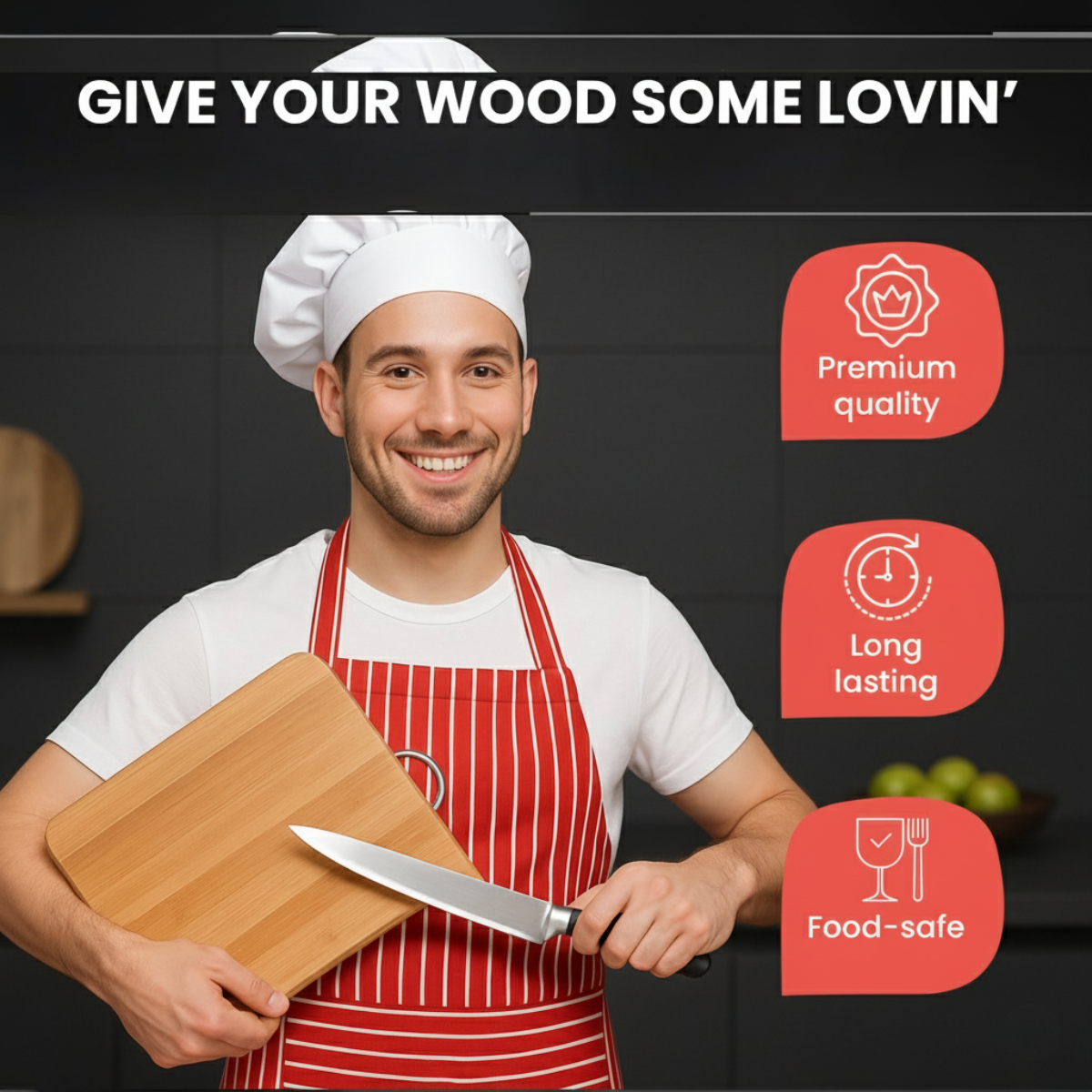 473ml Beaver Wood Care: Butcher Block & Cutting Board Oil | Food Grade Conditioner for Bamboo & Hardwoods