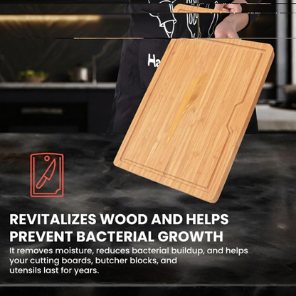 473ml Beaver Wood Care: Butcher Block & Cutting Board Oil | Food Grade Conditioner for Bamboo & Hardwoods