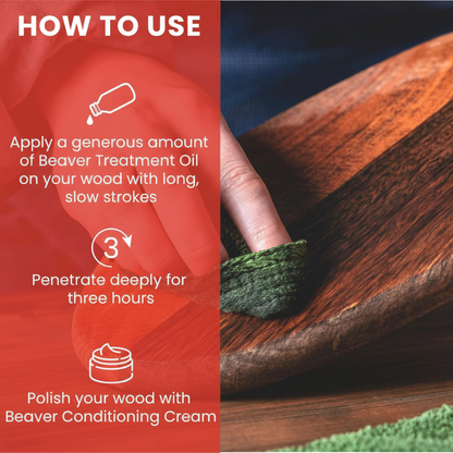 Beaver Wood Care Holiday Duo: Cutting Board Oil & Cutting Board Cream. Made in Canada