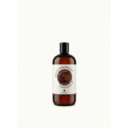 237ml Beaver Wood Care: Butcher Block & Cutting Board Oil | Food Grade Conditioner for Bamboo & Hardwoods